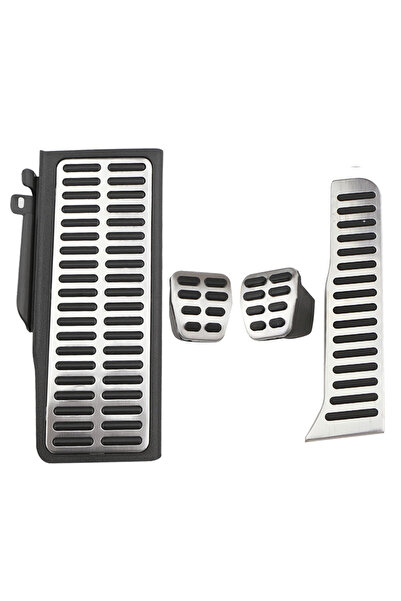 Choice3 غطاء دواسة قدم من الفولاذ المقاوم للصدأ مع مسند قدم لدواسات السيارة ا...