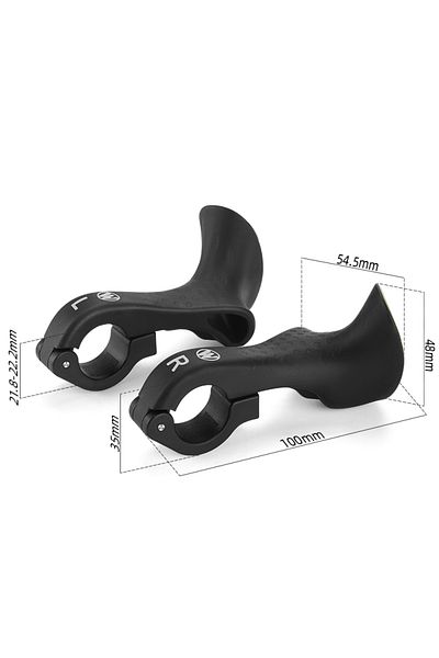 West Biking 0804067 Black 1 Pair Bicycle Bar Ends Lightweight Ergonomic Bike Extension Handlebar Mtb