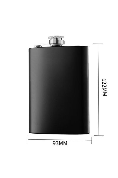 Choice 8 oz 6/8oz Black Hip Flask Stainless-Steel Whiskey Liquor Wine Bottle Outdoor Travel Camping Portabl