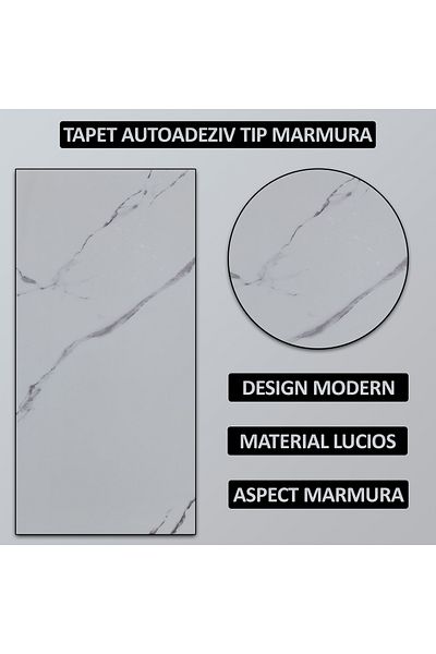 NEXTLY Set 40 X Tapet Autoadeziv Imitatie Marmura , Waterproof, Ajustabil, Adeziv Puternic, Usor
