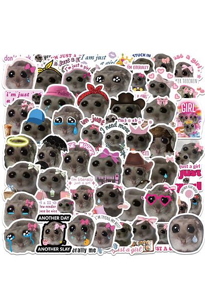 Choice Sad Hamster 56pcs 56pcs Sad Hamster Meme Cute Stickers Aesthetic Phone Wall Scrapbook Motorcycle Wat