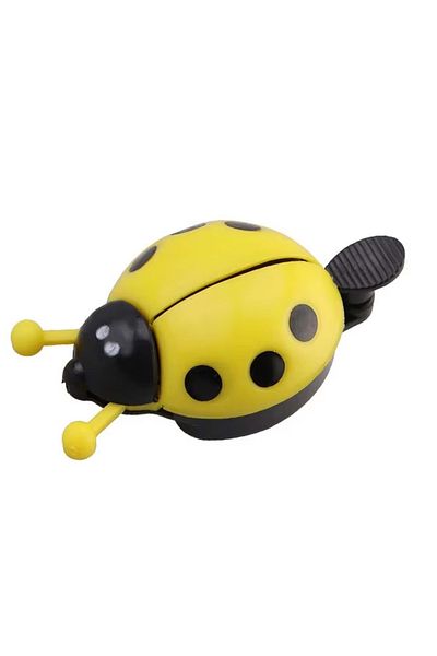 Choice yellow Ladybug shaped bicycle bell plastic bicycle bell loud sound suitable for children adults