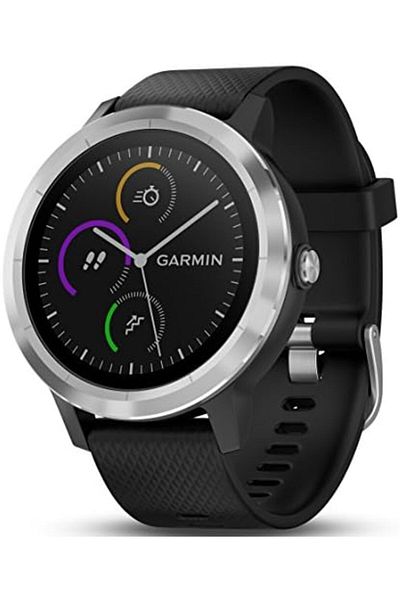 Garmin Vivoactive 3 GPS Smart Watch with Built-In Sports Apps and Wrist Heart Rate - Black with Stai