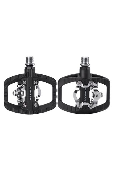 Choice 370010001 Rockbros Bicycle Pedals Half Lock Flat Pedal 2-in-1 Anti-slip Nylon Mtb Bike Pedals Dustpr