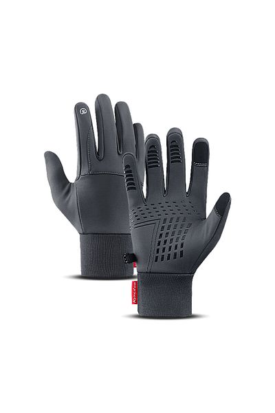 Choice L A0079-gy Winter Gloves Men Cycling Bike Women Thermal Fleece Cold Wind Waterproof Touch Screen Bic