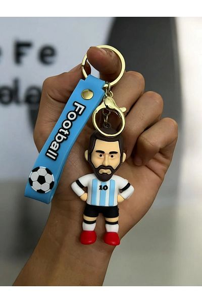 Sonic 3D Luxury Large Size Messi Figured Silicone Keychain and Bag Accessory