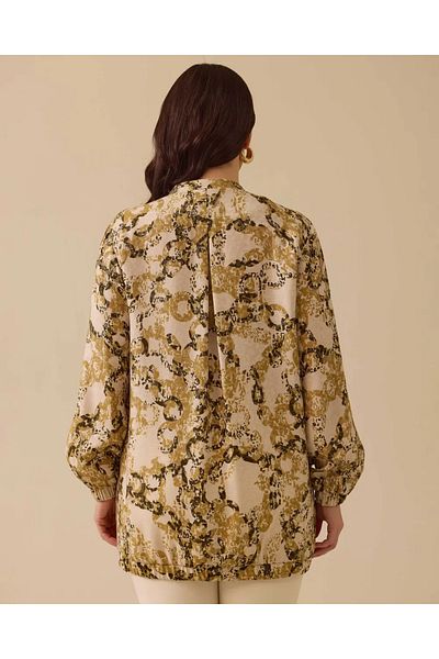 Gala-Xi Women's Plus Size Patterned Buttoned Jacket 10002511114010