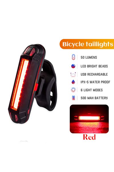 Choice Red Led Bicycle Rear Light Super Bright Usb Charging Bicycle Taillights Mtb Road Bike Safety Warning
