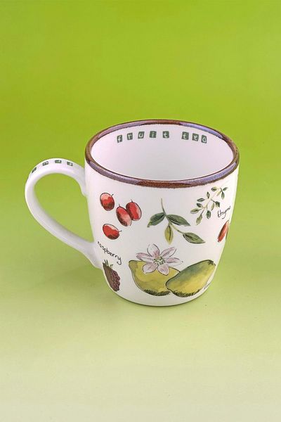 Bursa Porselen Dekor Fruit Tea Pouring Porcelain Mug