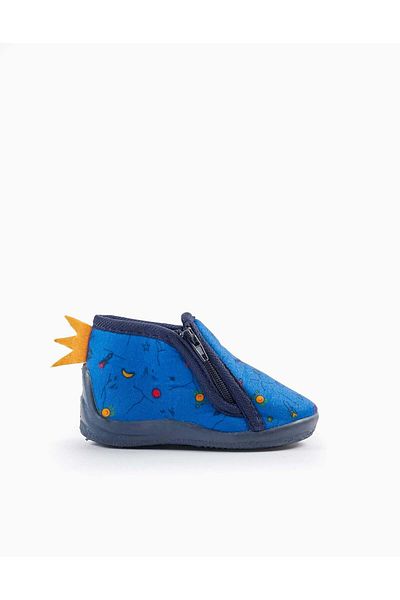 Ziddy Slippers for Baby Boys 'Space', Dark Blue