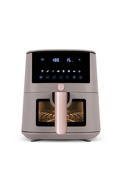 Berlinger Haus BerlingerHaus Airfryer - Taupe Collection, 5L, Digital, LED, 1400W, Gray, Window