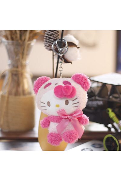 Choice green 12cm Sanrio Kawaii Hello Kitty Kuromi Plush Doll Toys Pendant Cute Plush Keychain Bag Pendant