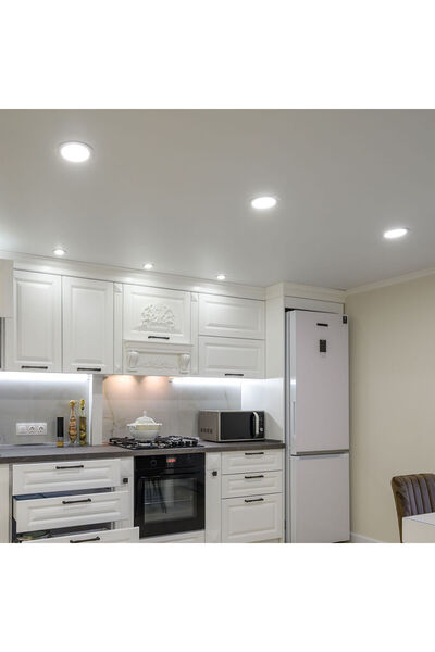 Braytron 6w Led Panel - Beyaz Işık (6500K) - Beyaz Kasa - Yuvarlak - 4" - Sıva Altı