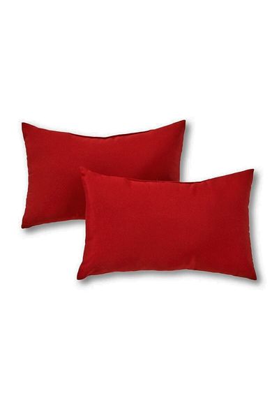 Kotonia Home Set Of 2 Pillowcases, 100% Cotton, Olandina Color, Size 50x70 Cm, Red