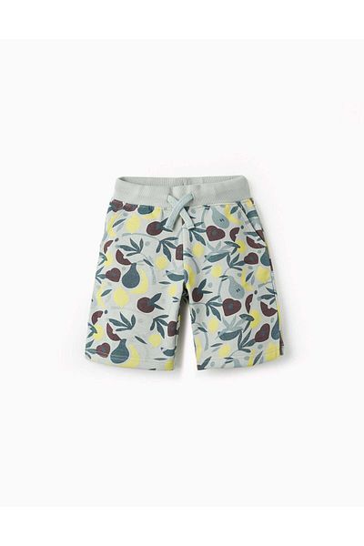 Ziddy Cotton Shorts for Boys 'Fruits', Light Green