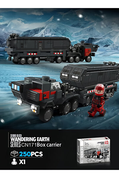 Yelajoy 250 pieces of children's truck building blocks, free assembly, flexible control,for over 6 years old