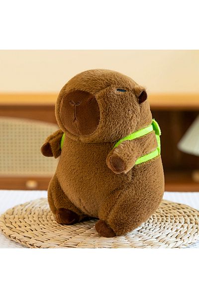 Choice 23cm K05 Cute Capybara Plush Toy Kawaii Cute Capybara With Turtle Bag Strawberry Cap Plush Animals K