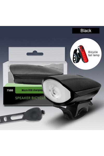 Choice Black-056 Bicycle Light With Horn Usb Rechargeable Led Waterproof Mtb Bike Dark Night Outdoor Riding