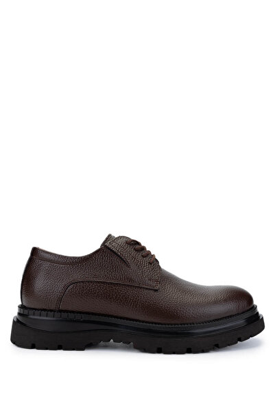 Tamer Tanca Ανδρικά παπούτσια casual από γνήσιο δέρμα καφέ