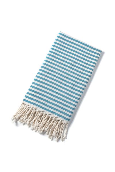 Choice 1pc 100x180CM Light blue YEUZLICOTTON Hot Sale luxury Striped Tassel 100% cotton sauna spa bath towe