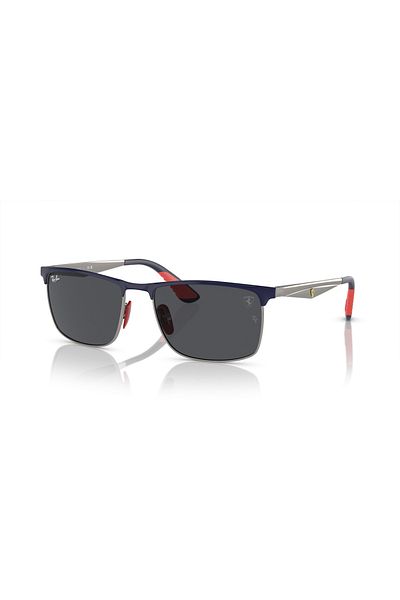 Ray-Ban Ray Ban Unisex Rectangle Sunglasses- Rb 3726m - Lense Size:57mm - Blue On Gunmetal