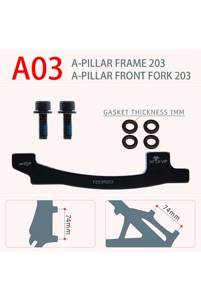 Choice A03-fr203 Disc Brake Base Pads Set Electric Mountain Bike Pm/is 160 180 203 Mm Aluminum Alloy Calipe