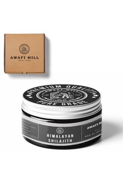 AWAFI MILL شيلاجيت الهيمالايا | راتنج طبيعي - زجاجة ١٠٠ غرام / ٣.٥ أونصة