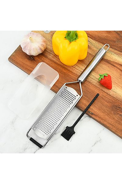 Choice Silver 304 Stainless Steel Tube Handle Cheese Grater Lemon Grater Shredder Kitchen Cheese Grater Kit