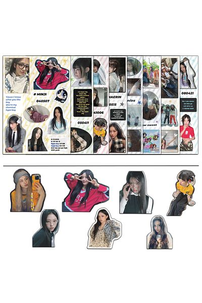 Choice 8pcs 8pcs Women's Group Creative Graffiti Sticker Personality Sticker Diy Box Notebook Sticker