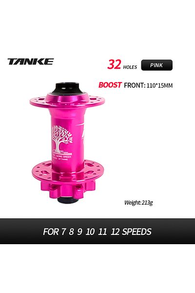 TANKE 6-bolt 32h Pink Front -boost 12x148,15x110,aluminum Bicycle Hub,32 Holes 120 Clicks 4bearing Mt