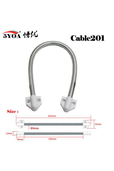 5YOA Cable201 Door Loop Exposed Mounting Protection Sleeve Access Control Cable Stainless Steel Hidden Wi