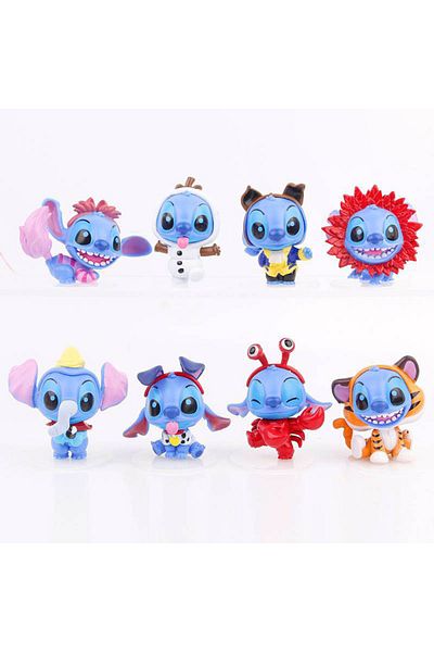 Choice about 6.5cm 8pcs stistch 8 pcs/set Stitch Action Figure 100th Anniversary Edition Cute Cartoon Doll