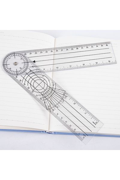 Choice 1PCS 0-140mm 360 Degree Goniometer Angle Medical Spinal Angle Ruler Angle Finder Tool