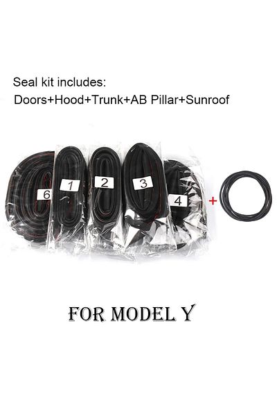 Choice Model Y - 2 pcs set For Tesla Model Y 3 Highland Door Seal Kit Soundproof Rubber Weather Strip Sunro