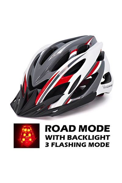 Choice Greywhite-backlight Victgoal Bicycle Helmet Men's Ultralight Taillight Led Mtb Road Bike Helmet Cycl
