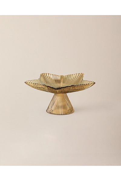Madame Coco Chenille Pedestal Cake Stand - Light Brown