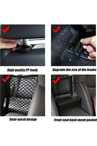 Choice black Pet Car Barrier Dog Car Barrier with Automatic Safety Mesh Storage Bag Pet Barrier Guard Back