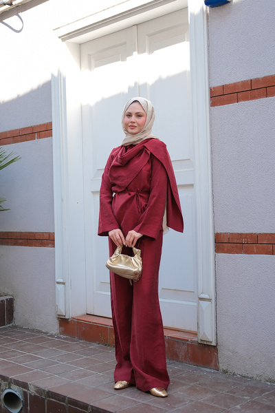 LOCCO Women's Begonia Suit Claret Red