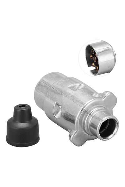 Choice New Durable 7 Pin Aluminium Alloy Plug Trailer Truck Towing Electrics 12V Connector Professional ...