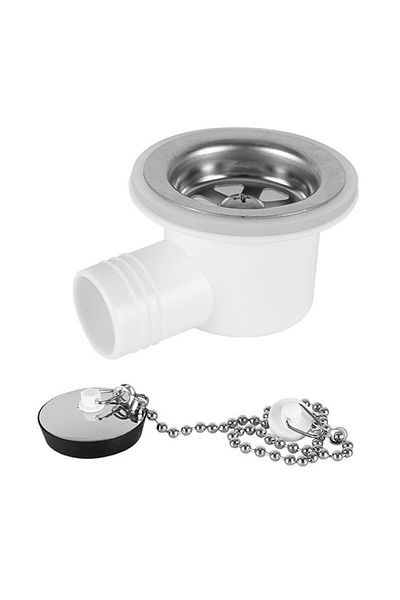Choice WHITE RV Sink Drain Connector Space Saving Tight Sealing Drain Plug Connector Hose Adapter Oxidation