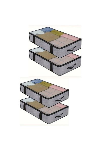 Choice 4pcs Under the bed quilt storage bag with cover can be folded, can be used for bedding clothes toys