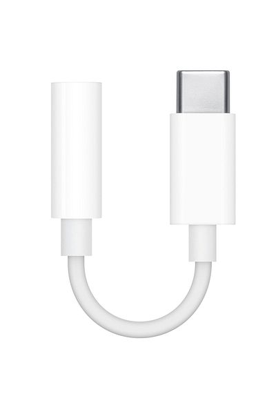Apple USB-C to Headphone Jack Adapter, High-Quality Audio – White