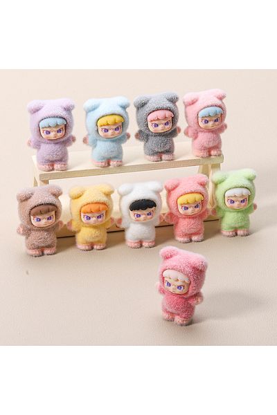 Choice 10pcs A Set 10pcs Anime Flocked Dora Diy Decorative Pendant Blind Box Desktop Car Ornaments Keychain