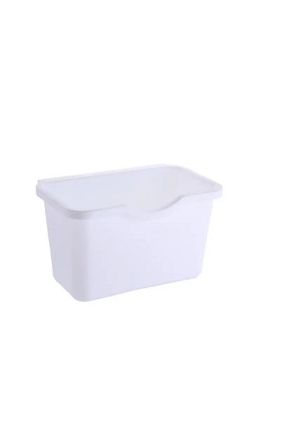 Choice <4l White Space-saving Rectangular Plastic Dustbin - Sleek Cabinet Mount Trash & Paper Organizer, Ea
