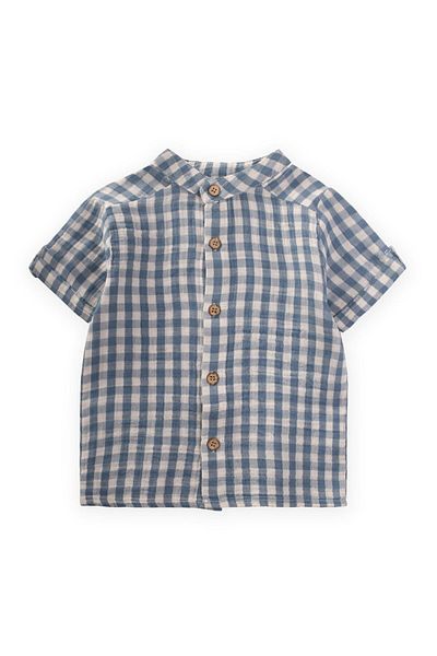 Cigit Cămașă cu model Pöti Square 1-8 ani Albastru Indigo