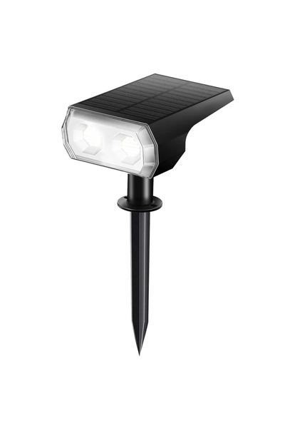 Choice قطعة واحدة - مصابيح شمسية خارجية 48 ليد بيضاء، كشافات مناظر طبيعية، 2 ...