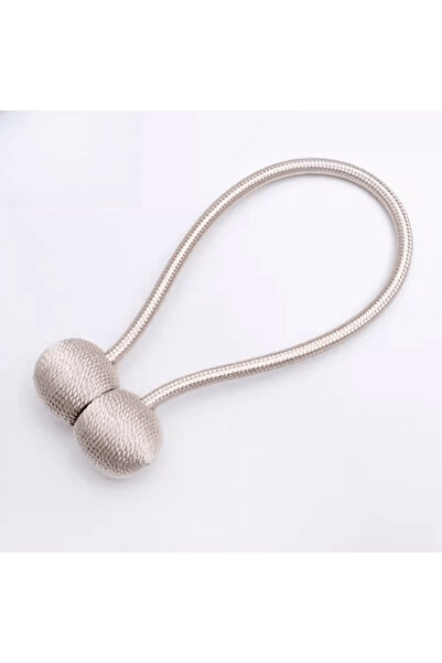 Choice 2 قطعة من أربطة الستائر المغناطيسية الإبداعية باللون البيج مع تصميم سم...