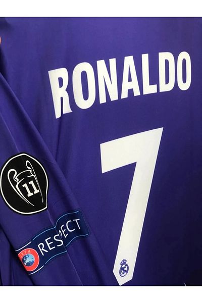 yenteks Real.Madrid.Ronaldo Purple 2017 Μακρυμάνικη φανέλα για ενήλικες της League of Cardif