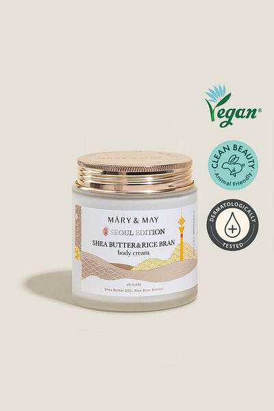Mary & May Seoul Edition Shea Butter & Rice Bran Body Cream/Body Cream with Shea Butter and Rice Bran 250ml