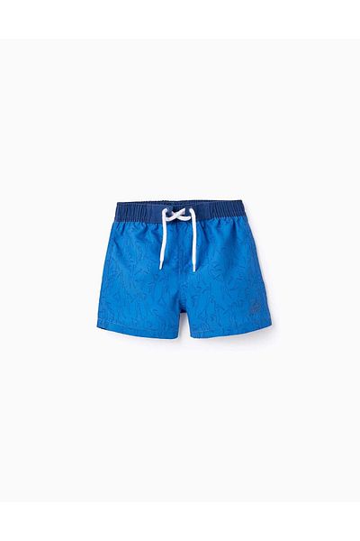Ziddy Swim Shorts with Print for Baby Boys 'You & Me', Blue